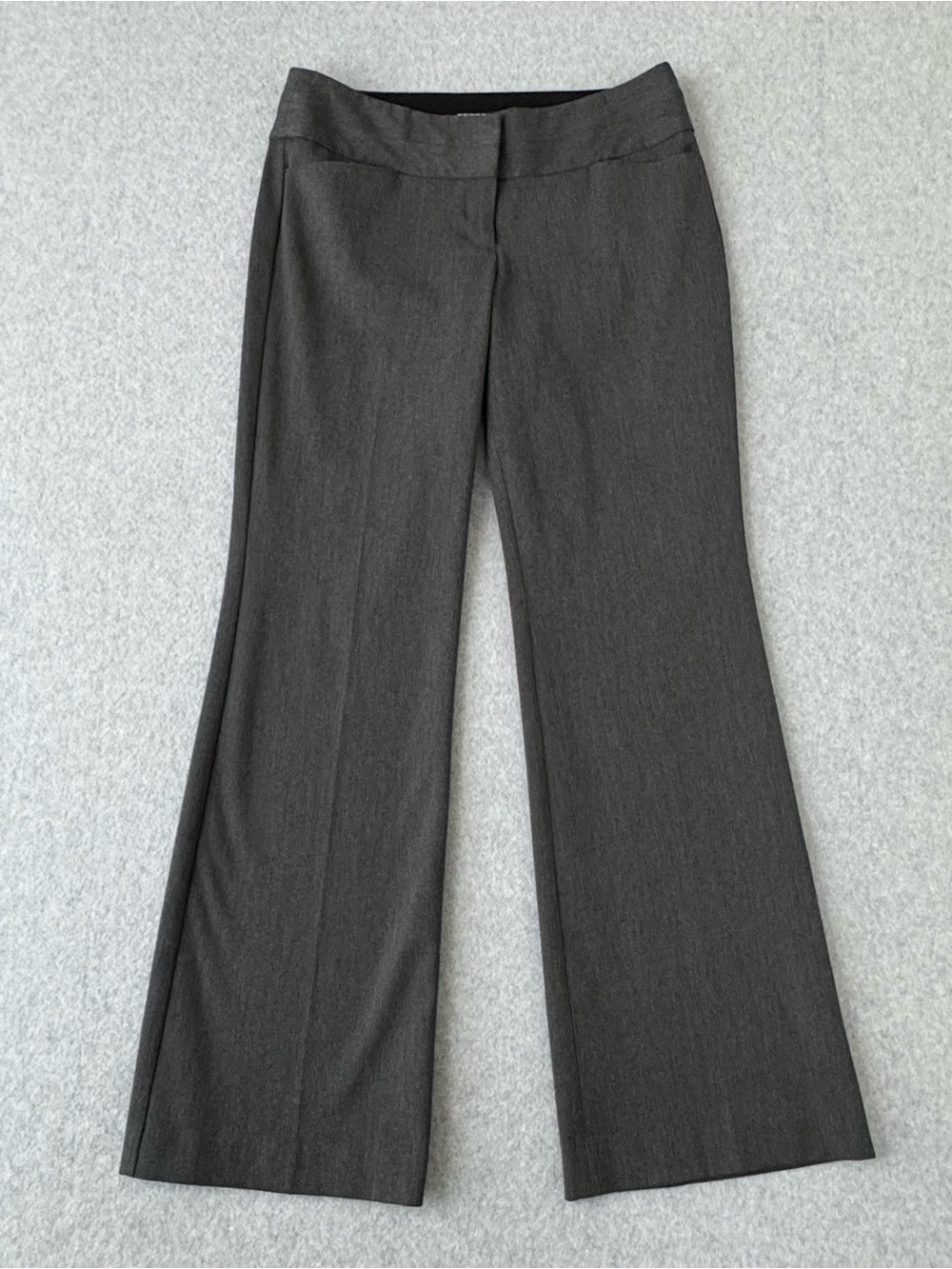 Express Design Studio Editor Pants Womens 8 8R Gray Wide Leg Trouser Dress Pants